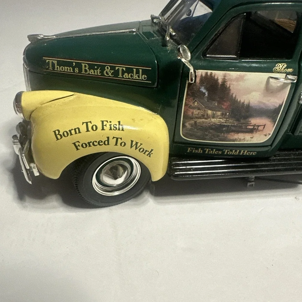 1947 Studebaker Pickup Truck & Fishing boat 1/25th Thomas Kinkade Collection COA
